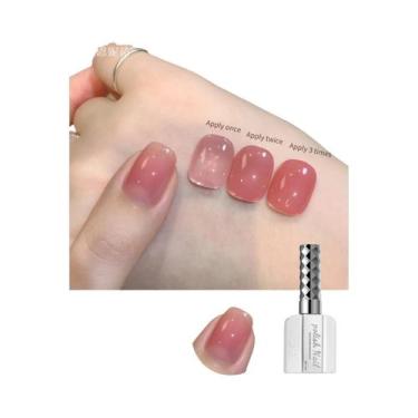 Imagem de Esmalte Em Gel Nude Glitter 16ml Rosa Claro Translúcido Gel UV Para Ma