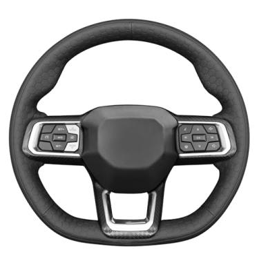 Imagem de MEWANT Capa de volante costurada à mão estilo 3D para Ford Mustang 2024 2025 Acessórios de volante para Ford Mustang 2024 2025