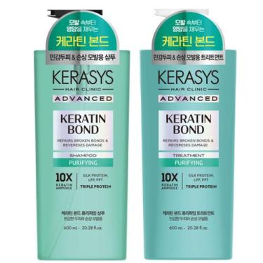 Imagem de Kerasys Advanced Keratin Bond Purifying - Shampoo 600ml + Mascara de T