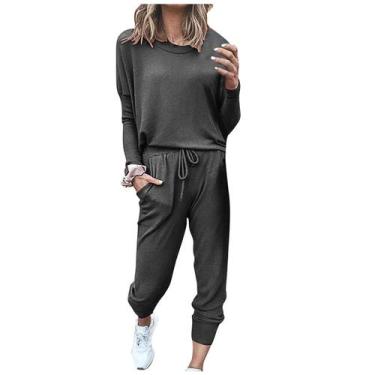 Imagem de Outfit hmbudp Fall 2024, 2 peças listradas/coloridas, femininas, XXL