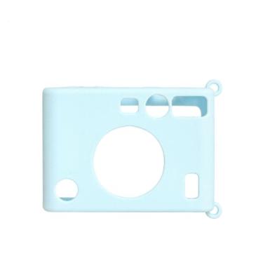 Imagem de Haotermai Capa Mini EVO - Capa protetora de silicone para câmera instantânea Fuji Mini - leve de borracha macia para Fujifilm Evo - mais verde (azul-1)