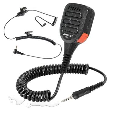 Imagem de JUYODE Microfone remoto de lapela de ombro VX-6R de 3,5 mm para rádio Yaesu Vertex VX-6 VX-7R VX-170 FT-270 HT Standard Horizon HX210 HX270 HX400 HX750S HX870 HX890 (128-Preto)