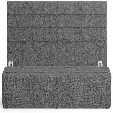 Imagem de Kit Cabeceira Cama Box Queen 160cm Com Calçadeira Roma W01 Linho - Lyam