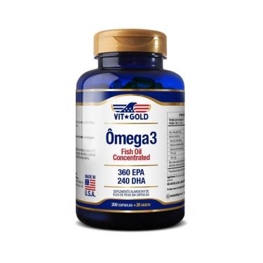 Imagem de Ômega 3 (Fish Oil) 1000mg  Vitgold 200 cápsulas-Unissex