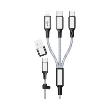 Imagem de Cabo De Carregamento Multi USB Tipo C Micro 3 Em 1 Para iPhone 14 13 1