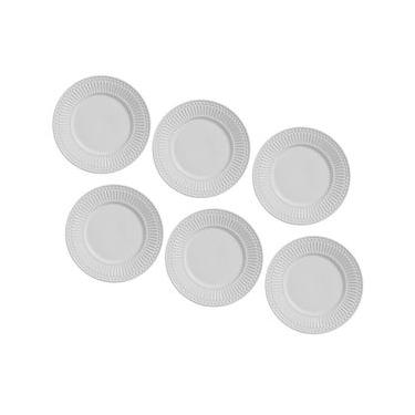 Imagem de Conjunto de Pratos de Sobremesa Porto Brasil Roma em Faiança Feldspática – 6 Peças