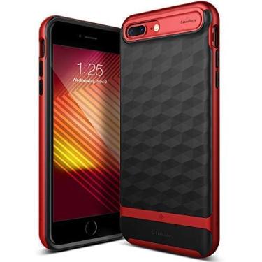Imagem de Caseology Capa Parallax para Apple iPhone 8 Plus (2017) / Capa para iPhone 7 Plus (2016) - Design premiado - Preto/Vermelho