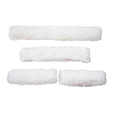 Imagem de menolana Conjunto de 4 protetoras para cabresto de cavalo, incluindo protetor de focinheira. Versáteis, respiráveis ​​e acolchoadas, ideais para, Branco