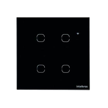 Imagem de Interruptor Smart Wi-fi Touch4 Teclas Preto Ews1004