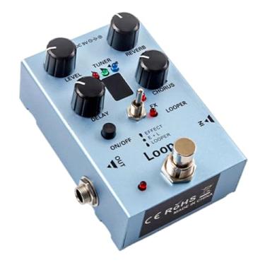 Imagem de menolana Pedal Multiefeitos para Guitarra com Luzes, Acessórios para Guitarra Elétrica para Palco, Efeitos de Delay, Chorus, Reverb e Afinador.