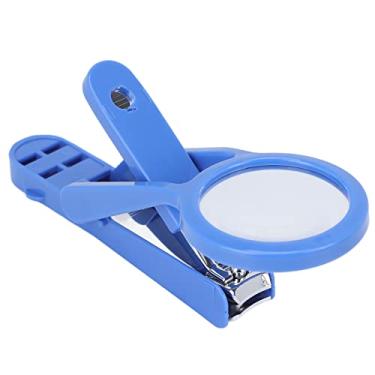 Imagem de ZJchao Cortador de Unhas para Idosos, Cortador de Unhas de Aço Inoxidável Com Lupa Ajustável, para Bebês e Adultos (Azul)
