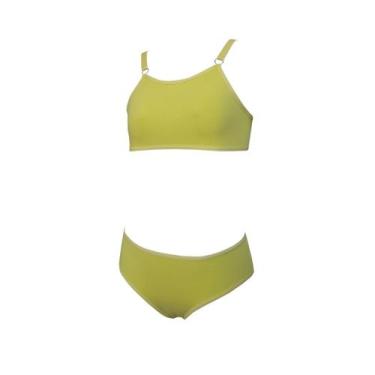 Imagem de Conjunto Infantil Calcinha e Sutiã Menina Algodão Tamanho:PCor:Amarelo