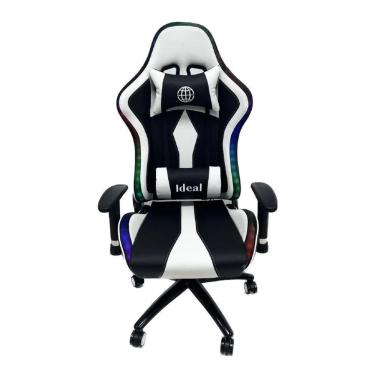 Imagem de Cadeira Gamer Ergonômica Preta E Branca