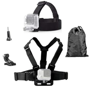 Imagem de Kit de acessórios para câmera de ação Tekcam, compatível com câmera esportiva esportiva à prova d'água, 4 in 1, 4 in 1