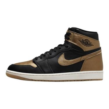 Imagem de Nike Tênis masculino Air Jordan 1 Retro High OG, Preto/Vela/Ouro Metálico, 3.5