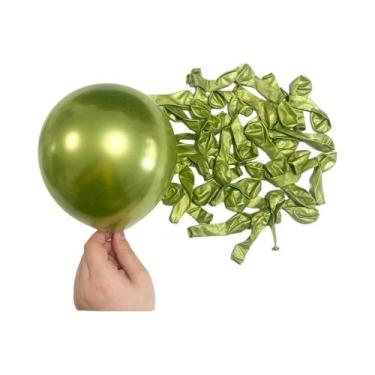 Imagem de Balões Metálicos Roxo Azul Rosa Dourado Vermelho Prata 10 20 30pcs Par