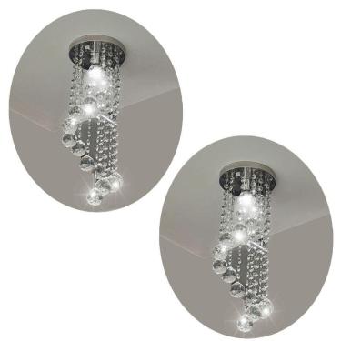 Imagem de Lustre de cristal k9 redondo 30 cm de altura ILUSTRE CRISTAIS