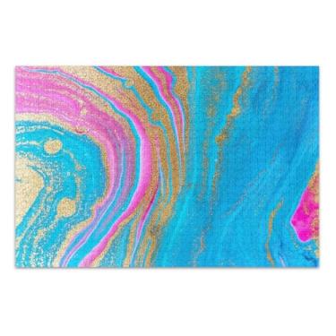 Imagem de Quebra-cabeças para adultos com impressão de arte em redemoinho colorido abstrato, 1000 peças, decoração de pintura animal, personalizado, divertido e divertido, presente de jogo de quebra-cabeça