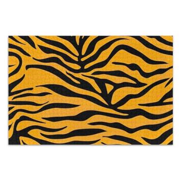 Imagem de Quebra-cabeça 1000 peças para adultos vibrante laranja preto tigre listra animal arte decoração quebra-cabeça duro para adultos elefante branco, 75 x 40 centímetros