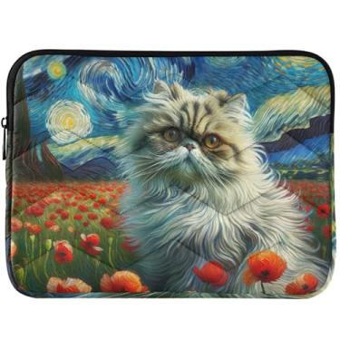 Imagem de Capa para notebook personalizada adorável noite estrelada floral para laptop para MacBook Pro 13 polegadas, acessórios de computador universais 13-14 polegadas
