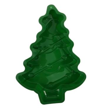 Imagem de BESPORTBLE 1 assadeira de silicone para árvore de Natal, molde de bolo faça você mesmo para festas de fim de ano, molde verde de Natal, suprimentos de cozinha 28,5 x 20,12 x 20,5 cm