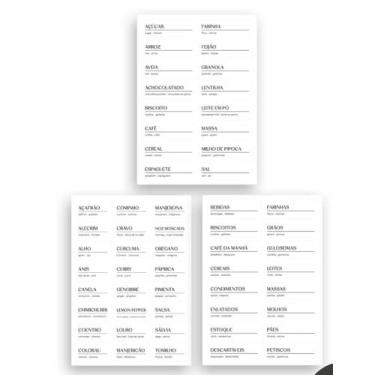 Imagem de Etiquetas adesivas para temperos, mantimentos e despensa 3 cartelas - 