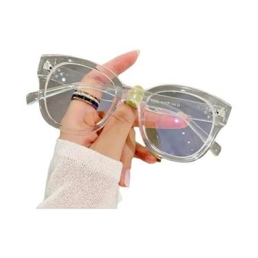 Imagem de Óculos Ópticos Retros Unissex Com Armações Quadradas E Lentes Transpar