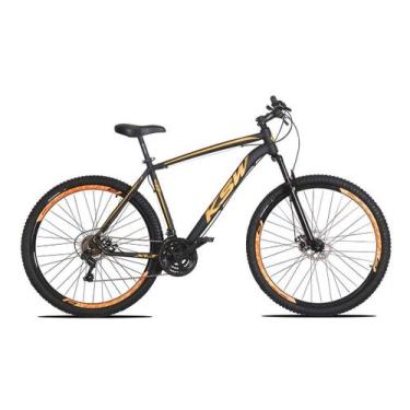 Imagem de Bicicleta Aro 29 KSW XLT 21v Shimano Tourney, 17, Preto, Laranja