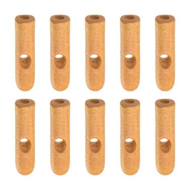 Imagem de 10 peças de contas de cauda de guarda-chuva 3,2 mm diâmetro do orifício 26 mm de comprimento fibra PVA guarda-chuva capa óssea para peças de capa de guarda-chuva dobrável, de madeira