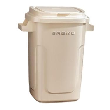 Imagem de Ｂｅｓｇａ Lixeira de 28 litros com dupla camada, versátil, minimalista e, ideal para quarto, escritório, cozinha e banheiro, Creme