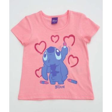 Imagem de Camiseta Infantil Stitch Tam 1 a 3 Rosa-97155 - Disney, Rosa, 2