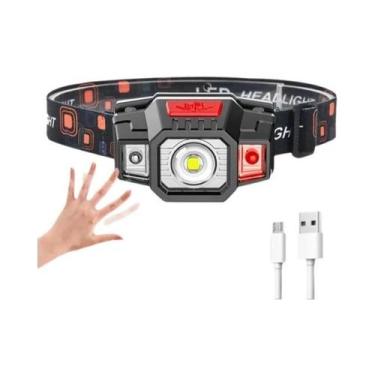 Imagem de Lanterna De Cabeça LED COB De Alta Potência Recarregável Tipo-C À Prov