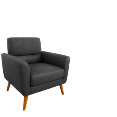 Imagem de Poltrona Para Sala Espera Recepção Escritorio Reforçada Aguenta 150 Kilos (cinza)