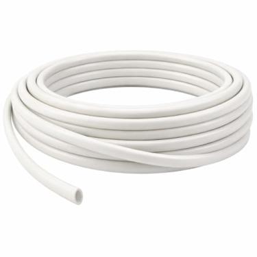 Imagem de Cadeira de praia para móveis de pátio retrô de vinil oval branco de 63,5 cm com tiras de plástico para reparo