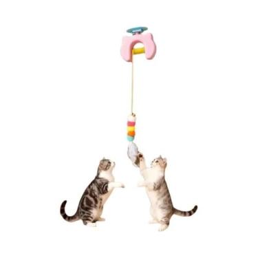 Imagem de Varinhas De Brincar Para Gatos Com Ventosas E Brinquedos De Penas Com 