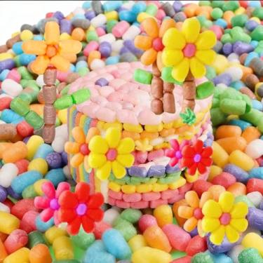 Imagem de 2400 peças de macarrão mágico espuma artesanato milho artes puffs kit para crianças blocos de construção a granel brinquedos modelo brinquedos presente de dia dos namorados para jardim de infância