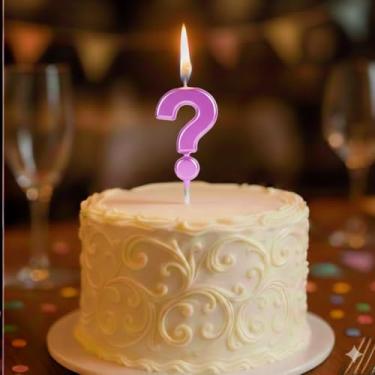 Imagem de Vela Pick Rosa Candy Color Delicadeza Festiva! (Interrogação)