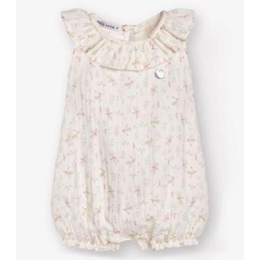 Imagem de Macaquinho Gase Infantil Trick Nick Bege, GG, Bege