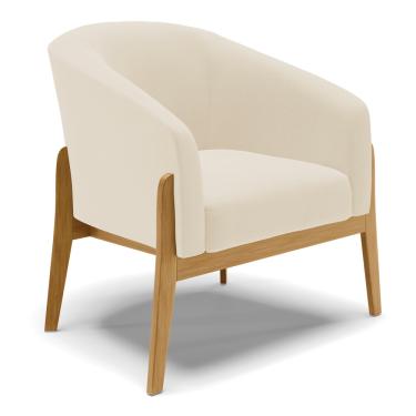 Imagem de Cadeira Sala de Jantar Base de Madeira Stella Linho D03 - D'Rossi