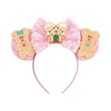 Imagem de Faixa De Cabelo Com Orelhas Do Mickey E Da Minnie, Padrão De Urso De D