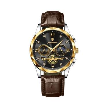 Imagem de Relógio De Pulso Masculino POEDAGAR De Quartzo Cronógrafo Luminoso À P
