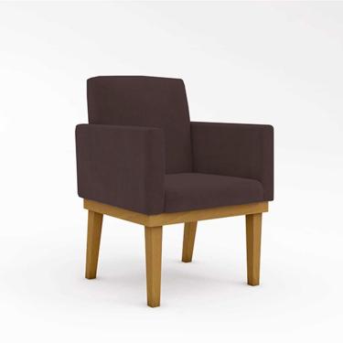 Imagem de Kit 02 Cadeiras Poltronas Com Base Reforçada Para Recepção MarromBalaqui Decor Cor:marrom