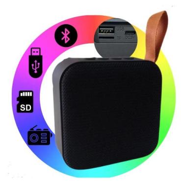 Imagem de Caixa Caixinha De Som Bluetooth Portátil Recarregável Alta P - Congrat