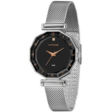 Imagem de Relógio LINCE feminino prata preto rosê LRM4834L34 P1SX