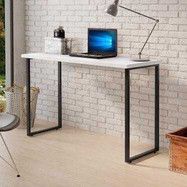 Imagem de Mesa Escrivaninha Aparador 1,20m Industrial Ferro e Madeira para Estudo e Computador -...
