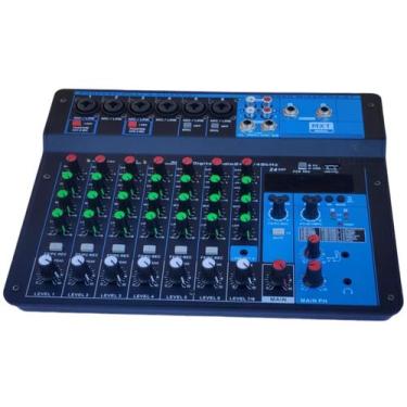 Imagem de Mesa de som mixer console 8 canais phantom profissional - TEMTEC