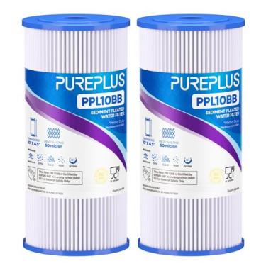 Imagem de Filtro de água PUREPLUS PPL10BB 10 x 11,5 cm, 50 mícrons, pacote com 2
