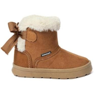 Imagem de Bota Infantil Meninas CB Novopé Pele Caramelo - 0228-Feminino