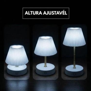 Imagem de Luminária Touch Vintage Abajur De Quarto Clássico Recarregável Led Bra
