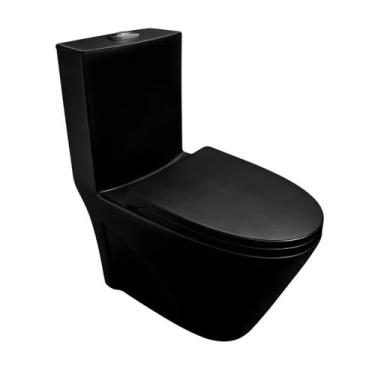 Imagem de Vaso Sanitário Monobloco Caixaacoplada Privada Londres Preto - STILLUS